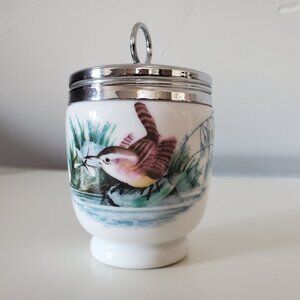 Vintage Royal Worcester Porcelain Egg Coddler – Birds Design (Made in England)